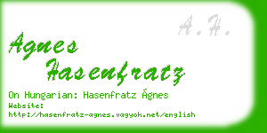 agnes hasenfratz business card